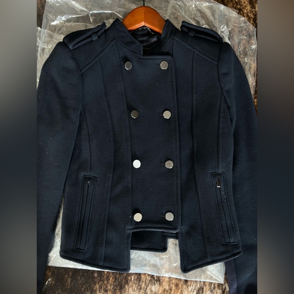 BCBGMAXAZRIA "Royce" Double-Breasted Military Jacket - Magenta | XXS - Picture 4 of 9